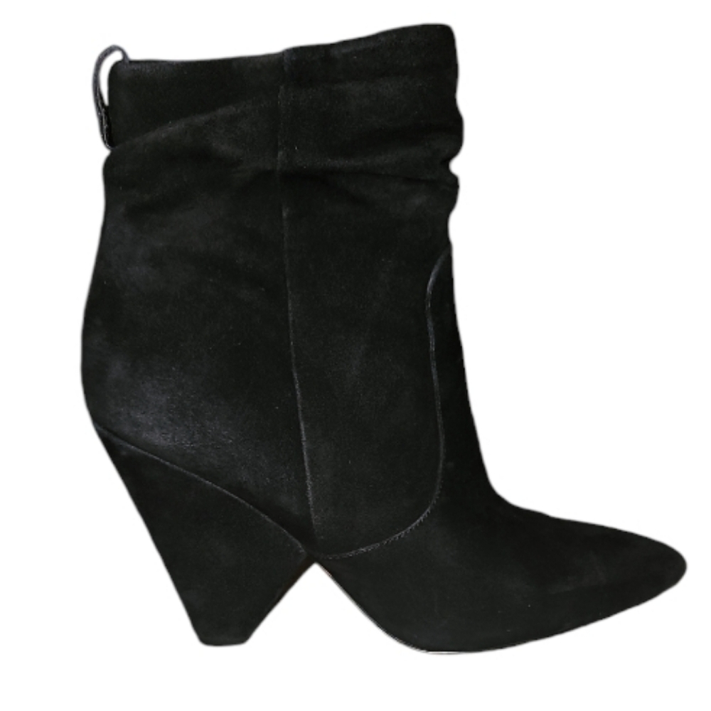 Sam Edelman - "Roden" Black Suede Leather Slouch Bootie - 7.5